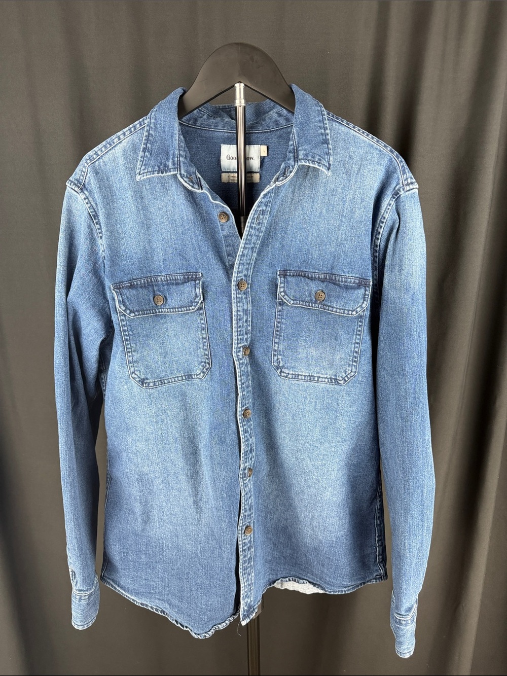 Goodfellow & Co Denim Shirt in Medium Blue